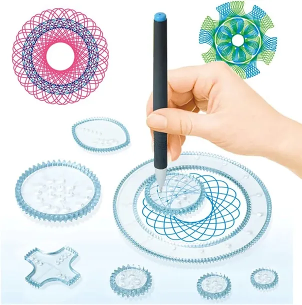SPIROGRAF ZESTAW DO RYSOWANIA DLA DZIECI ZABAWKA 3D EDUKACYJNA 22EL.