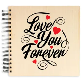 album-drewniany-22x22cm-25-kartek-love-you-forever-prezent-walentynki-wzory