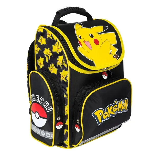 TORNISTER JEDNOKOMOROWY DLA CHŁOPCA POKEMON PIKACHU ST. MAJEWSKI