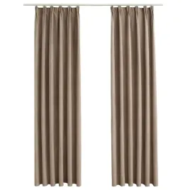 vidaxl-zaslony-zaciemniajace-z-haczykami-2-szt-taupe-140x245-cm