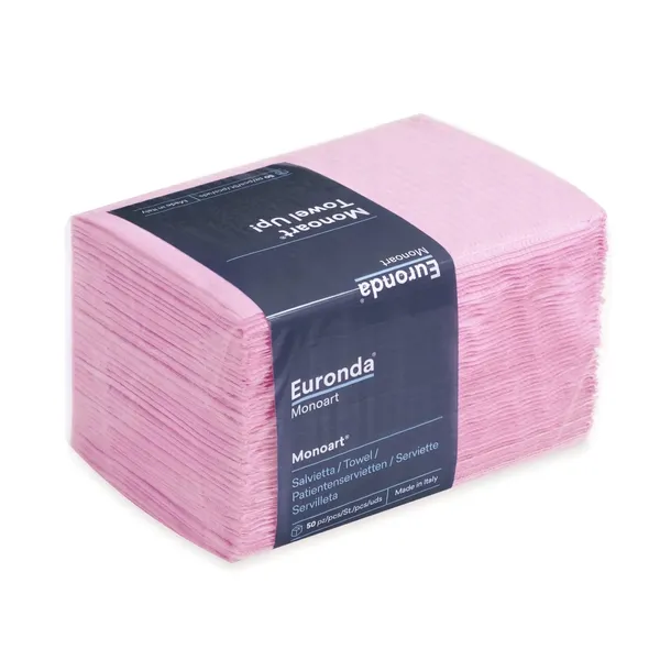 Serwety papierowo-foliowe Towel Up! różowe 33 × 45 cm 50 szt Euronda