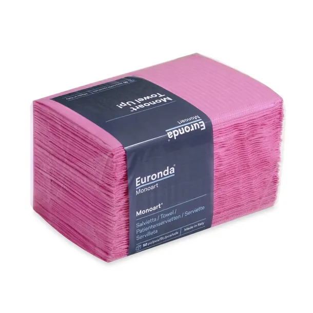 Serwety papierowo-foliowe Towel Up! fuksjowe 33 × 45 cm 50 szt Euronda