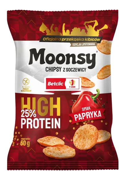 Eurowafel Moonsy Chipsy z Soczewicy o Smaku Paprykowym Proteinowe 60g