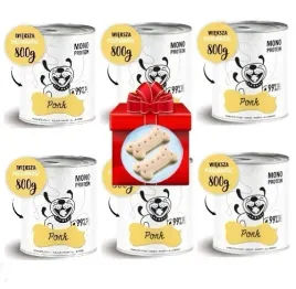 paka-zwierzaka-karma-mokra-mono-pork-wieprzowina-6x800g