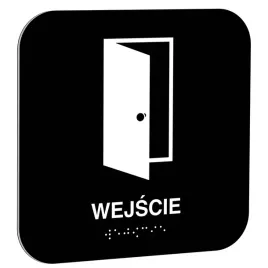 tabliczka-braill-wejscie-10x10-cm-czarna-z-napisem-braille-dla-niewidomych