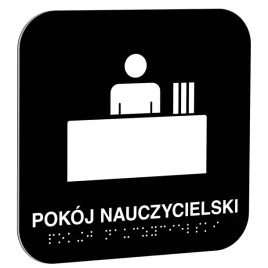 tabliczka-braill-pokoj-nauczycielski-10x10cm-czarna-braille-dla-niewidomych