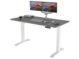 biurko-elektryczne-z-bialym-stelazem-szary-160x80