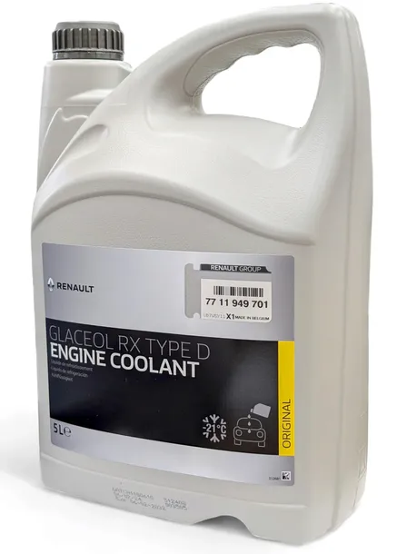ORYGINALNY PŁYN CHŁODNICZY RENAULT GLACEOL RX TYPE D 7711949701 5L ZIELONY