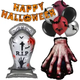 upiorne-dekoracje-zestaw-balony-na-halloween-grob-nagrobek-9szt