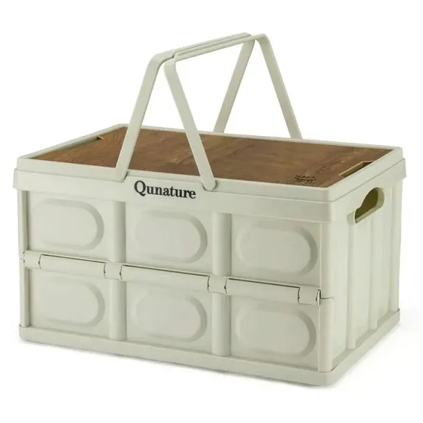 Składany kosz pudło stolik kempingowy 55L/30kg piknik biwak Qunature 053001