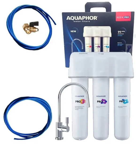 Filtr do twardej wody zmiękczający pod zlew AQUAPHOR Kryształ ECO H PRO