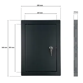 drzwiczki-rewizyjne-metalowe-wyczystka-na-klucz-zamek-25x30-cm-grafit