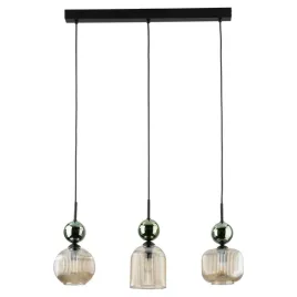 lampa-wiszaca-szklana-sophia-green-cognac-3x-e14-listwa-bursztynowo-zielona