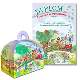 pasowanie-na-przedszkolaka-dyplom-kuferek-biret