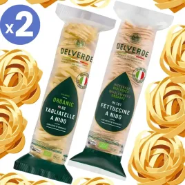 2x-mix-makaron-bio-tagliatelle-fettuccine-wstazka-gniazda-250-g-delverde