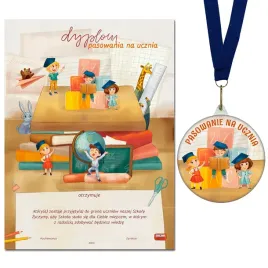 dyplom-pasowania-na-ucznia-a4-medal-pasowanie-slubowanie