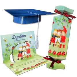 dyplom-pasowania-na-ucznia-biret-dla-dzieci-tyta-pierwszoklasisty
