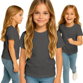 koszulka-dziecieca-t-shirt-dla-chlopca-dziewczynki-grafitowa-134-140