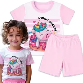 pizama-rozowa-dziecieca-krotka-or-donut-stres-wyprawka-do-przedszkola-122cm