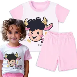 pizama-rozowa-dziecieca-krotka-sheep-happens-wyprawka-do-przedszkola-122cm