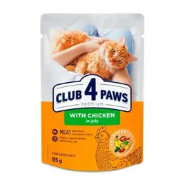 club-4-paws-adult-cat-z-kurczakiem-w-galaretce-saszetka-85g