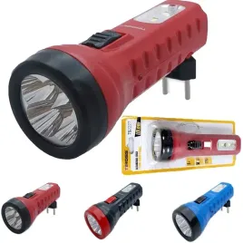 latarka-akumulatorowa-led-klasyczna-z-wtyczka-14cm-reczna-2-tryby-120m