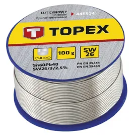 topex-lut-cynowy-60percent-sn-drut-1-0mm-100g-topnik-spoiwo-lutownicze-44e514
