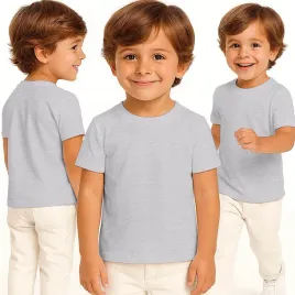 koszulka-dziecieca-t-shirt-dla-dziecka-bawelniana-szary-melanz-134-140