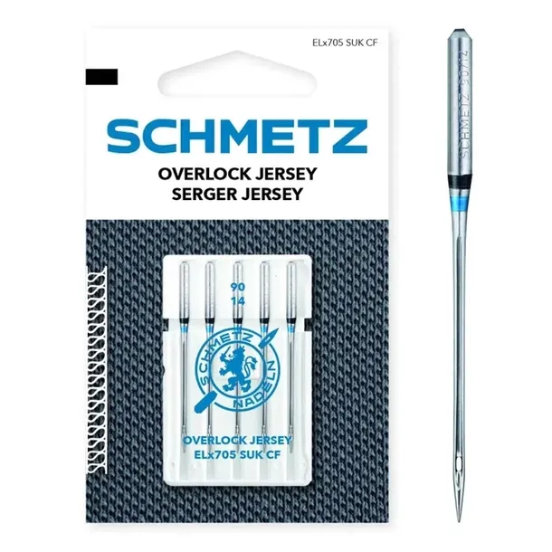 Igły Schmetz ELx705 SUK CF 5x90 z kulką do dzianin do coverloków domowych