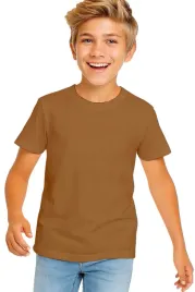 koszulka-dziecieca-t-shirt-dla-chlopca-dziewczynki-brazowa-134-140