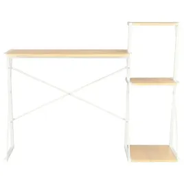 vidaxl-biurko-z-polka-bialo-debowe-116x50x93-cm