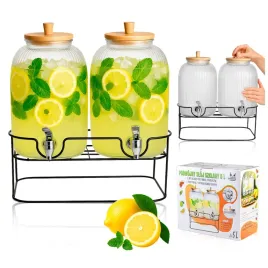 2x-sloik-z-kranikiem-5l-sloj-szklany-z-kranem-stojak-dzbanek-dystrybutor