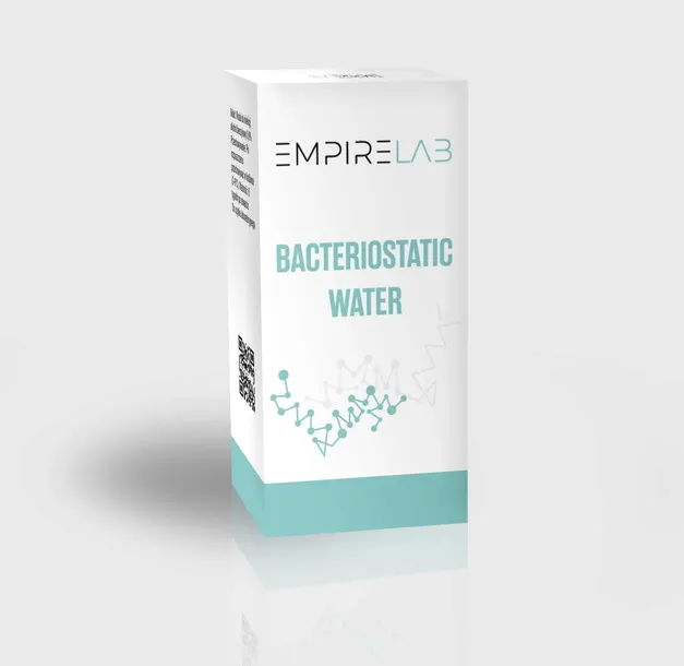 Woda bakteriostatyczna BAC 10ml rozpuszczanie peptydów + zestaw EmpireLab