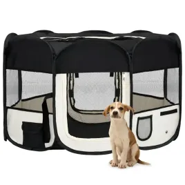 vidaxl-skladany-kojec-dla-psa-z-torba-czarny-125x125x61-cm