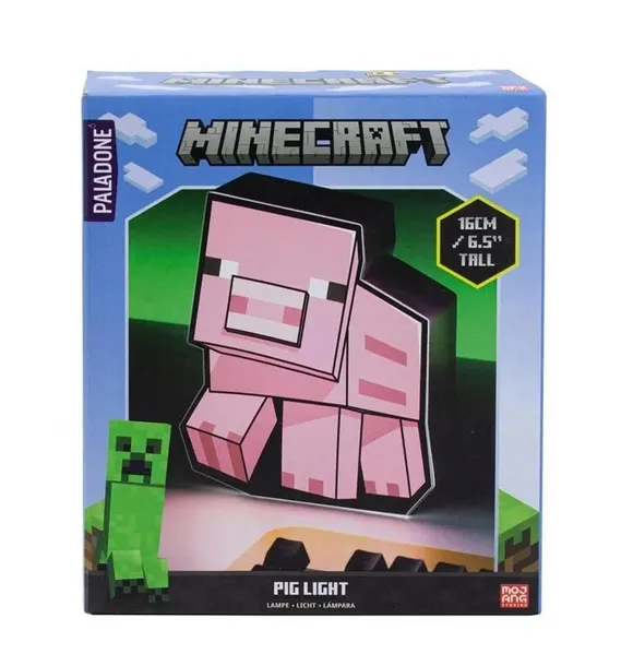 MINECRAFT LAMPKA NOCNA ŚWINKA 16CM DLA DZIECKA