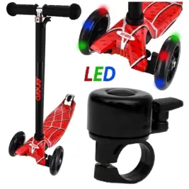 hulajnoga-3kolowa-dla-dzieci-dzwonek-enero-maxi-spiderman-czerwono-czarna