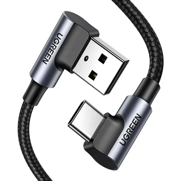 kabel-usb-do-usb-c-katowy-ugreen-us176-3a-czarny-1m-zlacza-usb-usb-typ-c