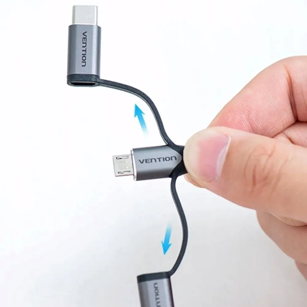 kabel-3w1-vention-usb-a-microusb-usb-c-lightning-1m