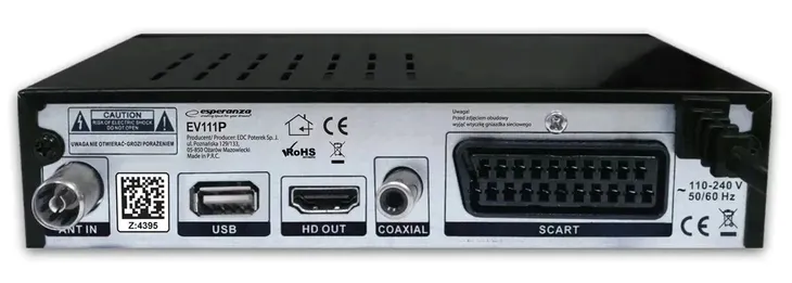 tuner-dekoder-dvb-t2-hevc-h-265-esperanza-ev111p-funkcje-nagrywanie-pvr-odtwarzanie-multimediow-z-nosnika-usb-timeshift