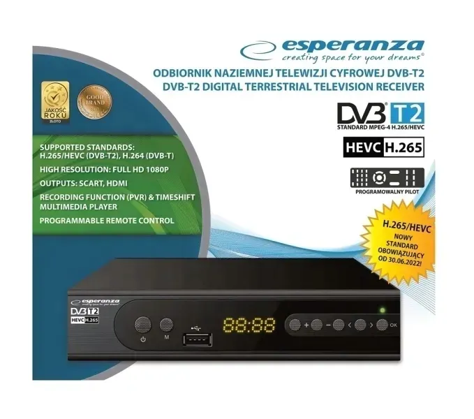 tuner-dekoder-dvb-t2-hevc-h-265-esperanza-ev106p-kod-producenta-ev106p