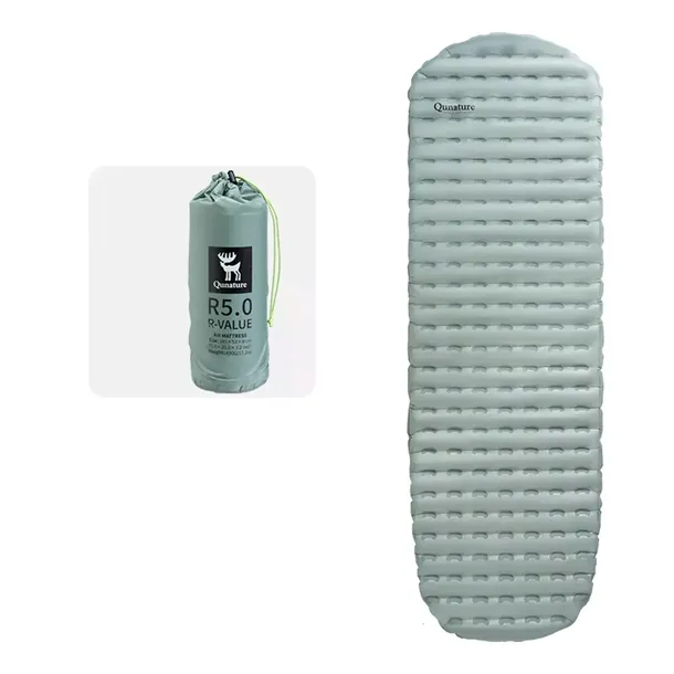 Mata do spania materac samopompujący 630g 200x58cm QUNATURE 84003 GREY L