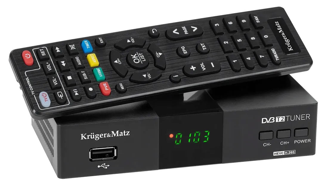 tuner-dekoder-dvb-t2-h-265-hevc-krugerandmatz-km0550d-stan-nowy