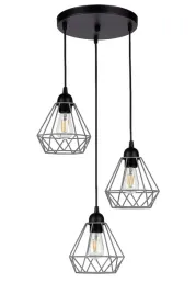 lampa-wiszaca-loft-diament-szary-potrojna-na-plafonie