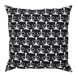 ikea-gerdie-poduszka-bialy-czarny-kot-40x40-cm