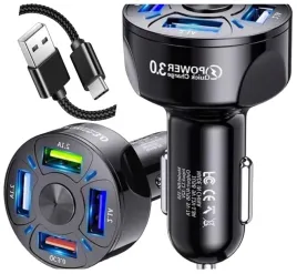 turbo-ladowarka-samochodowa-4x-usb-do-auta-pd-qc-3-0-szybki-kabel