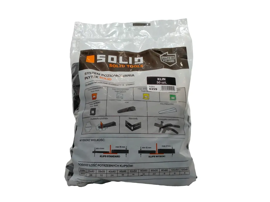 system-poziomowania-plytek-solid-kliny-50-sztuk