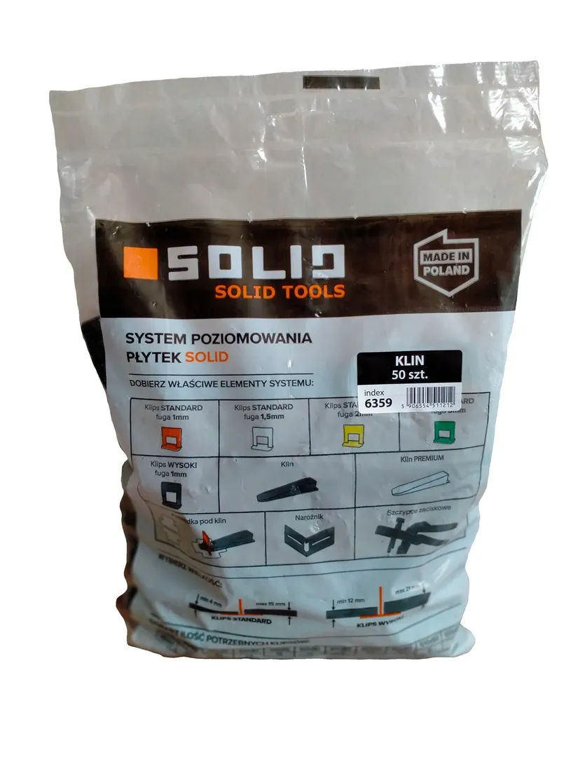 system-poziomowania-plytek-solid-kliny-50-sztuk-stan-nowy