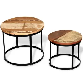 vidaxl-dwa-stoliki-do-kawy-z-odzyskanego-drewna-okragle-40-i-50-cm