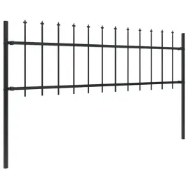 vidaxl-ogrodzenie-z-pretow-z-grotami-stalowe-51-x-06-m-czarne