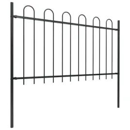 vidaxl-ogrodzenie-z-zaokraglonymi-koncami-stalowe-34-x-1-m-czarne